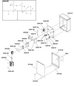 Transfer Switch - Hingeless Enclosure Diagram and Parts List for 071210-01  Briggs and Stratton Generator